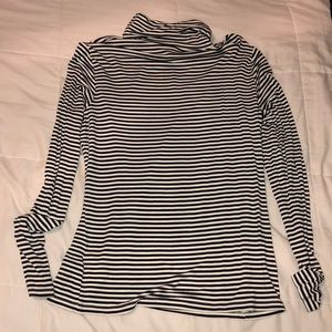 Striped long sleeve turtleneck
